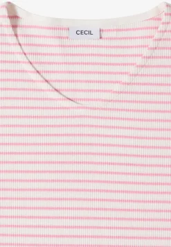 Shirt met ronde V-hals