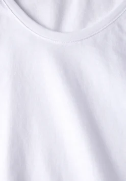 Shirt met ronde V-hals