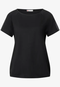 Shirt met schouderdetail