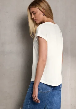 Shirt met schouderdetail