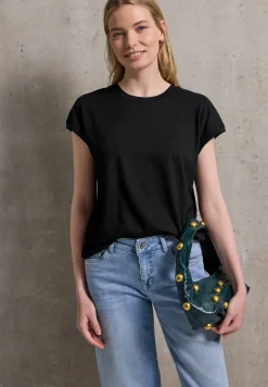 Shirt met schouderdetail
