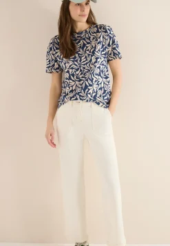 Shirt met schouderdetail
