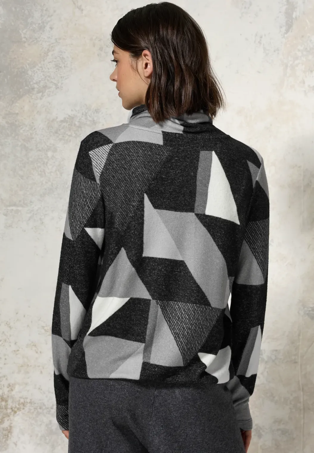 Shirt met sjaalkraag