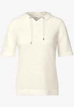 Shirt met structuur en capuchon