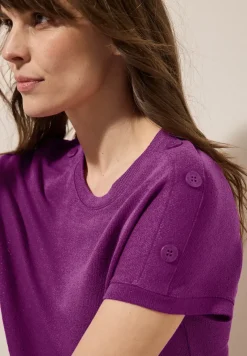 Shirt met structuur en knopen
