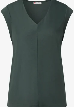 Shirt met structuur in zijde-look