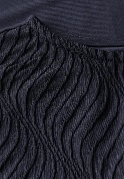 Shirt met structuurmix
