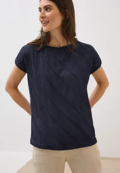 Shirt met structuurmix