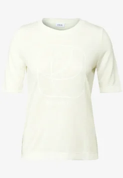 Shirt met ton-sur-ton print