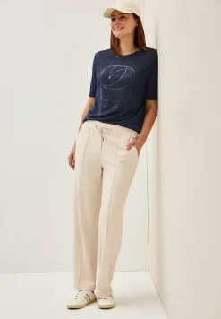 Shirt met ton-sur-ton print