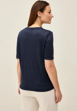 Shirt met ton-sur-ton print