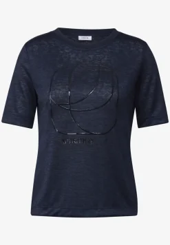 Shirt met ton-sur-ton print