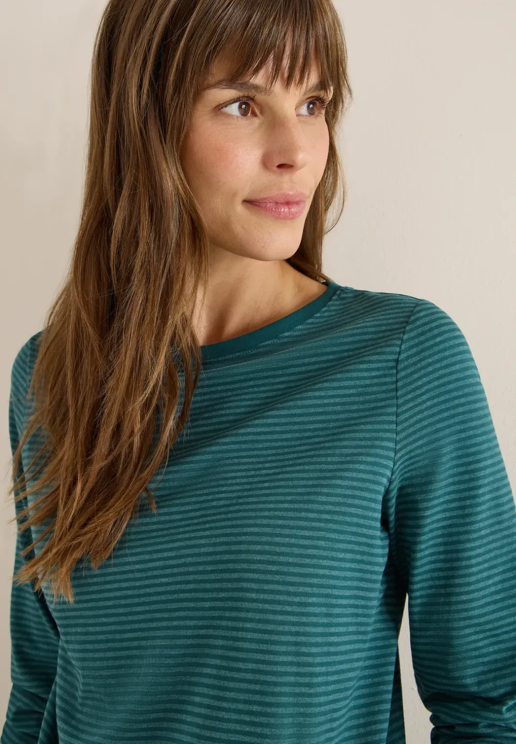 Shirt met ton-sur-ton strepen