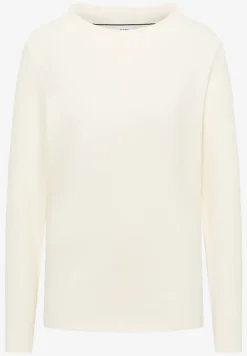 Shirt met trechtervormige hals in effen kleur