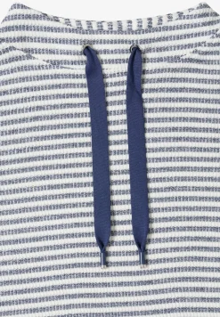 Shirt met trechtervormige hals en structuur