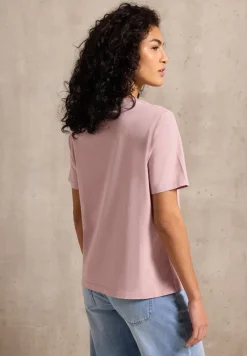Shirt met verwassen look en print