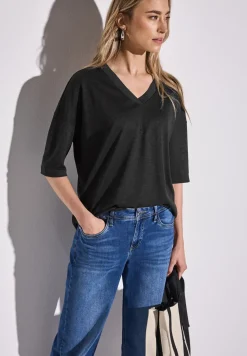 Shirt met V-hals