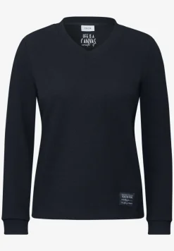 Shirt met V-hals