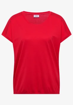 Shirt met V-hals en kanten detail