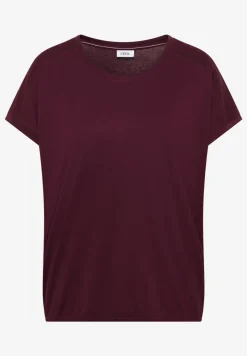 Shirt met V-hals en kanten detail