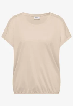 Shirt met V-hals en kanten detail