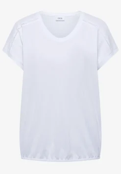 Shirt met V-hals en kanten detail