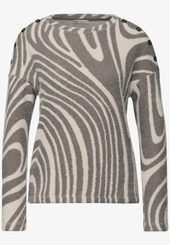 Shirt met zachte gebreide look