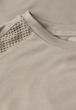 Shirt van jersey met gaasdetail
