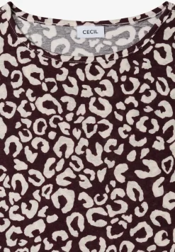Shirt van linnen met leo-print