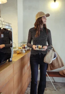 Shirt van mesh met patroon