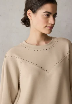 Silk-Look Shirt met studs