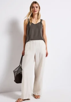Silk-Look top met knoop