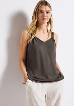 Silk-Look top met knoop
