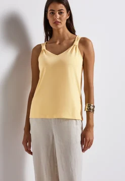 Silk-Look top met knoop