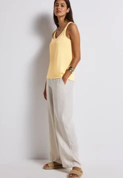 Silk-Look top met knoop