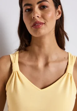 Silk-Look top met knoop