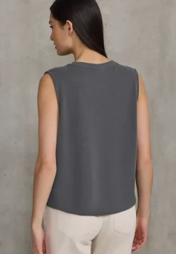 Silk-Look top met tekst