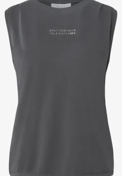 Silk-Look top met tekst