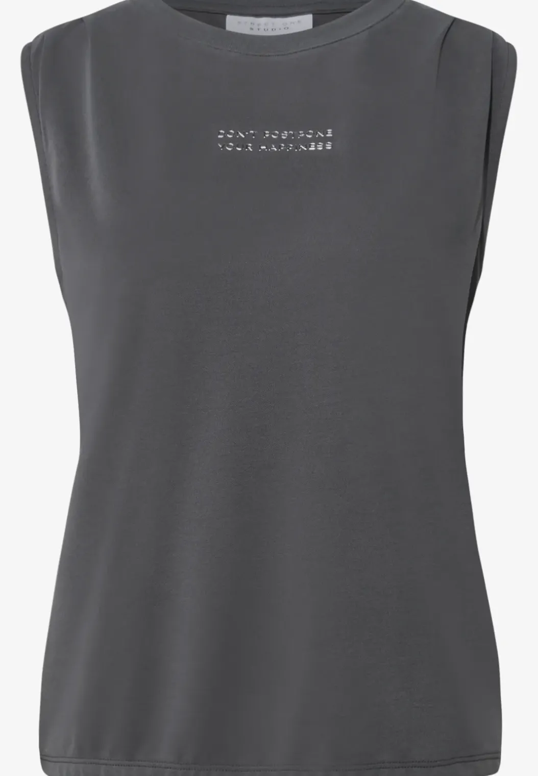 Silk-Look top met tekst