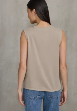 Silk-Look top met tekst