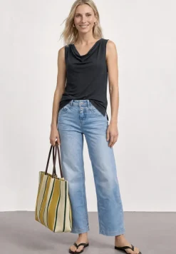 Silk-Look top met watervalhalslijn