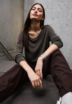 Silk-Look V-hals Shirt