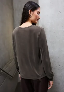 Silk-Look V-hals Shirt