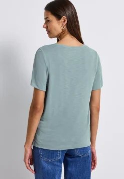 Silk-Look Shirt met tekst