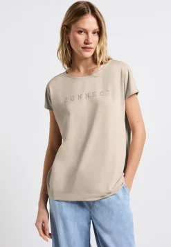 Silk-Look Shirt met tekst