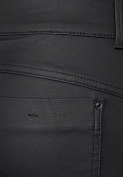 Slim fit broek met coating