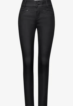 Slim Fit broek met coating