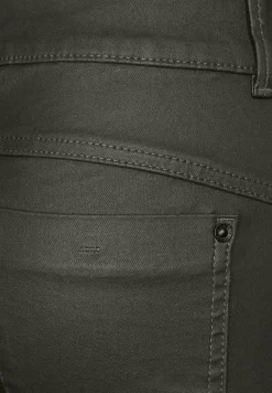 Slim fit broek met coating