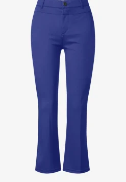 Slim fit broek van keperstof