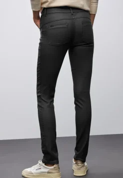 Slim Fit gecoate broek